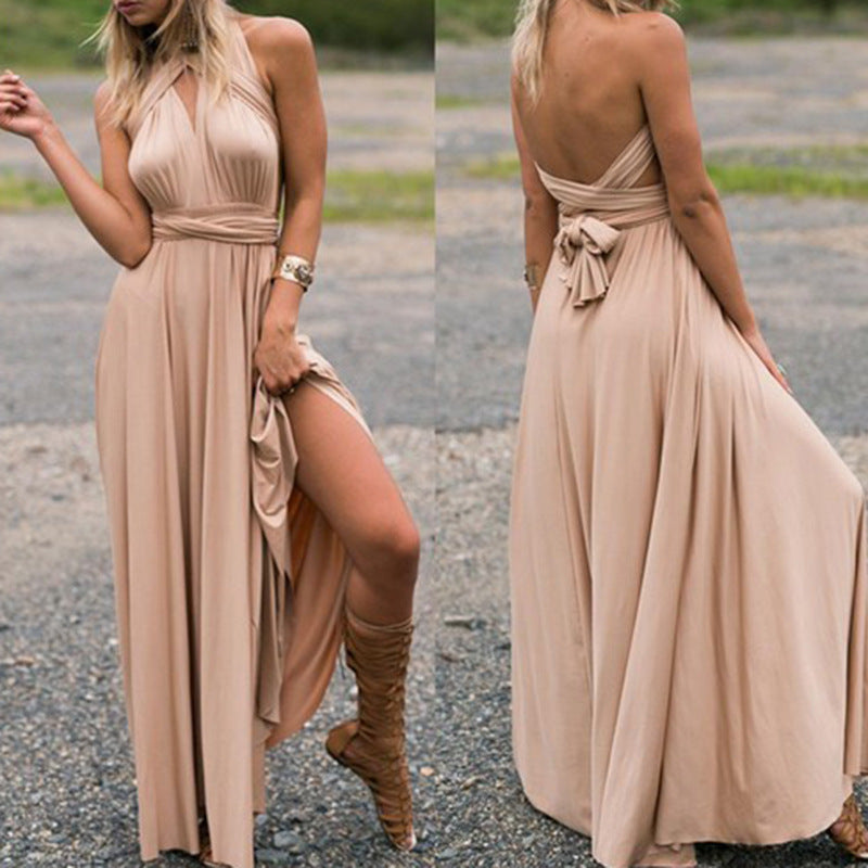 Cross Backless Sexy Bandage One-piece Dress Dresses