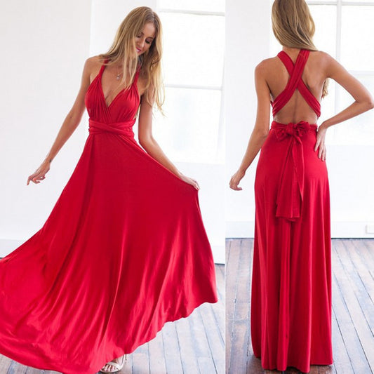Cross Backless Sexy Bandage One-piece Dress Dresses