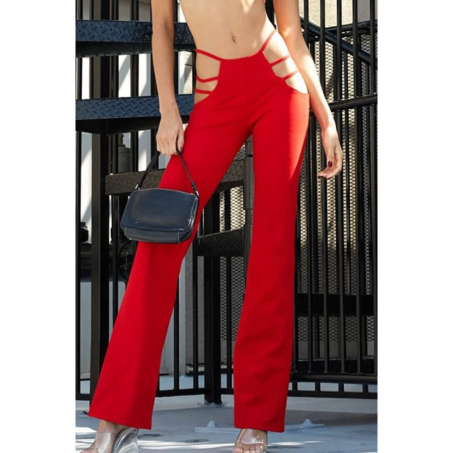 Women's Design Slim Fit Bell-bottom Sexy Punk Pants