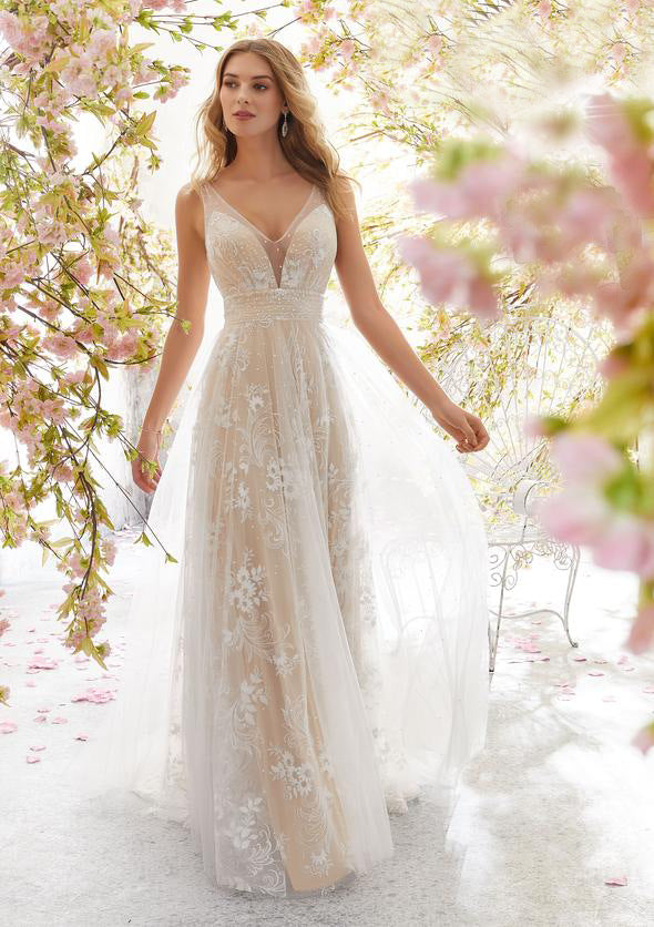 Fashion Dress Sexy Collar Sleeveless Lace Wedding Dresses
