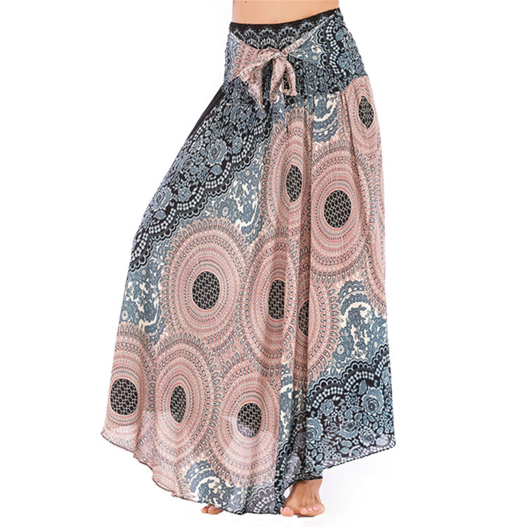 Casual Thai Dress Beach Vacation Two-way Big Swing Skirts