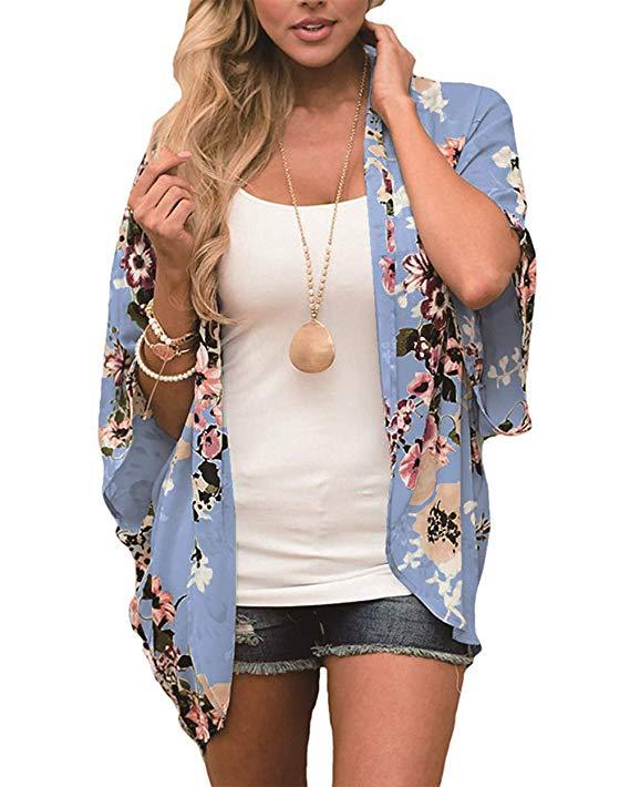 Chiffon Beach Dress Digital Printing Sun Blouses