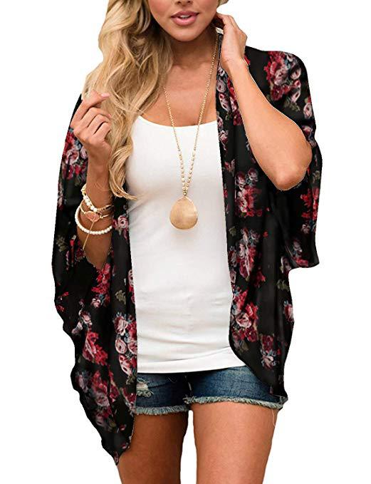 Chiffon Beach Dress Digital Printing Sun Blouses