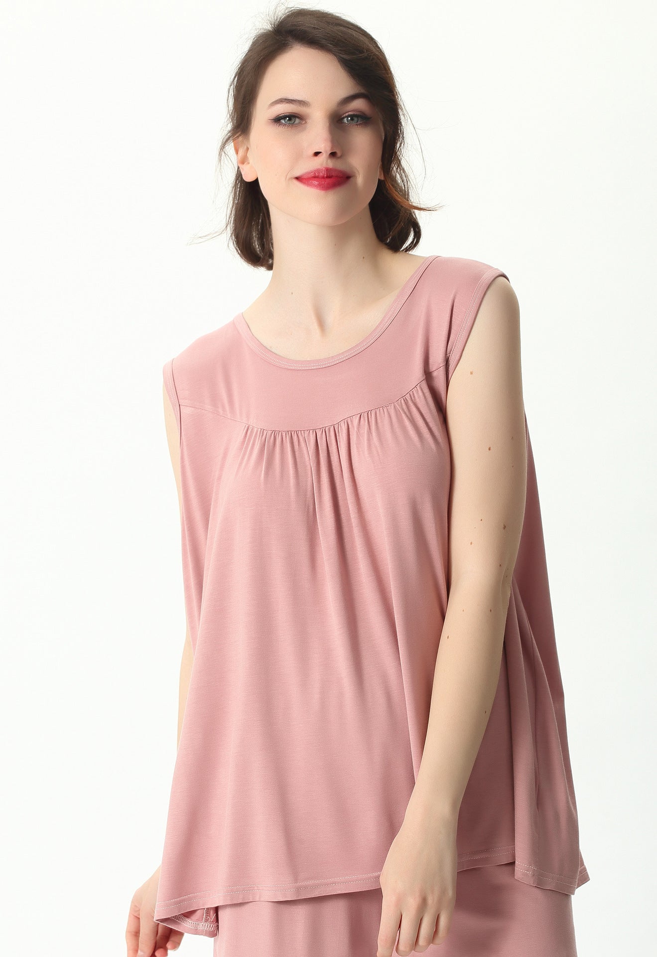 Women's Casual Loose Stretch Cotton Pajamas Home Tops
