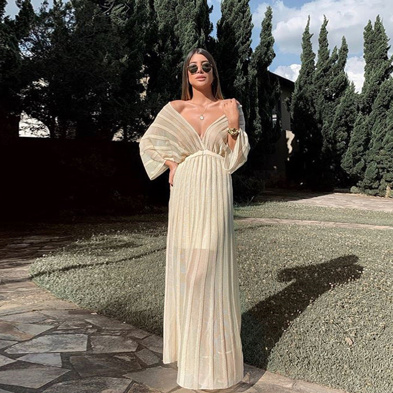 Casual Glamorous Women's Formal Shawl Sleeve Dress