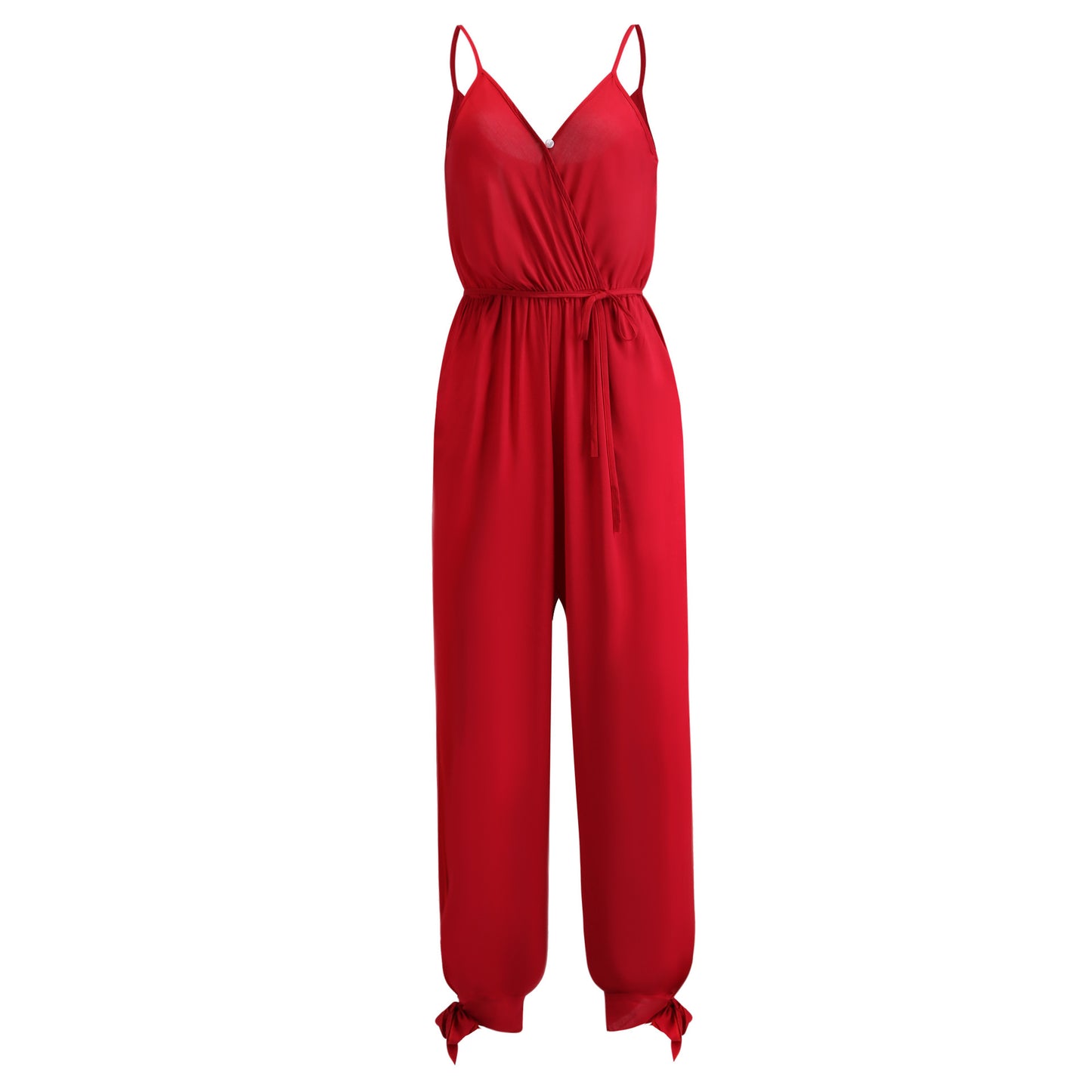 Backless Tether Deep Strap Long Conjoined Pants