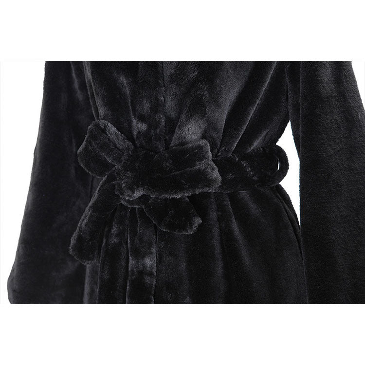 Women's Faux Fur Hooded Thickened Long Section Coats