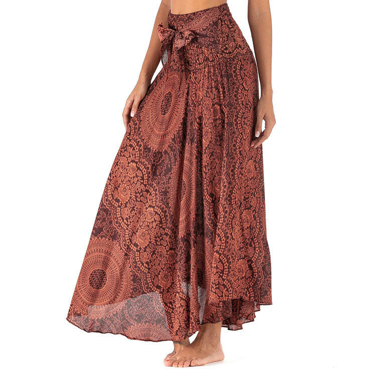 Casual Thai Beach Vacation Two-way Large Skirts