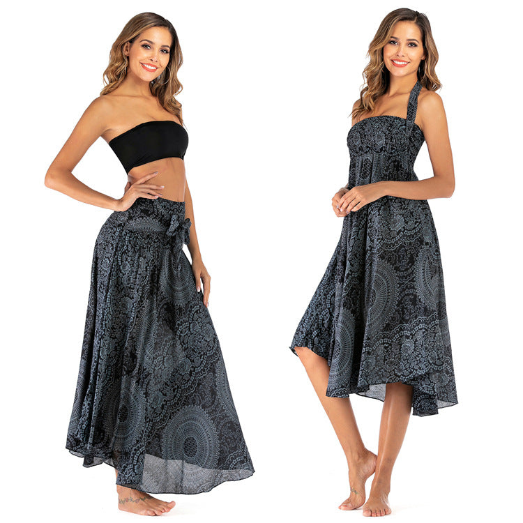 Casual Thai Beach Vacation Two-way Large Skirts