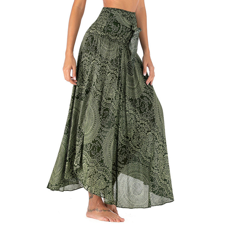 Casual Thai Beach Vacation Two-way Large Skirts