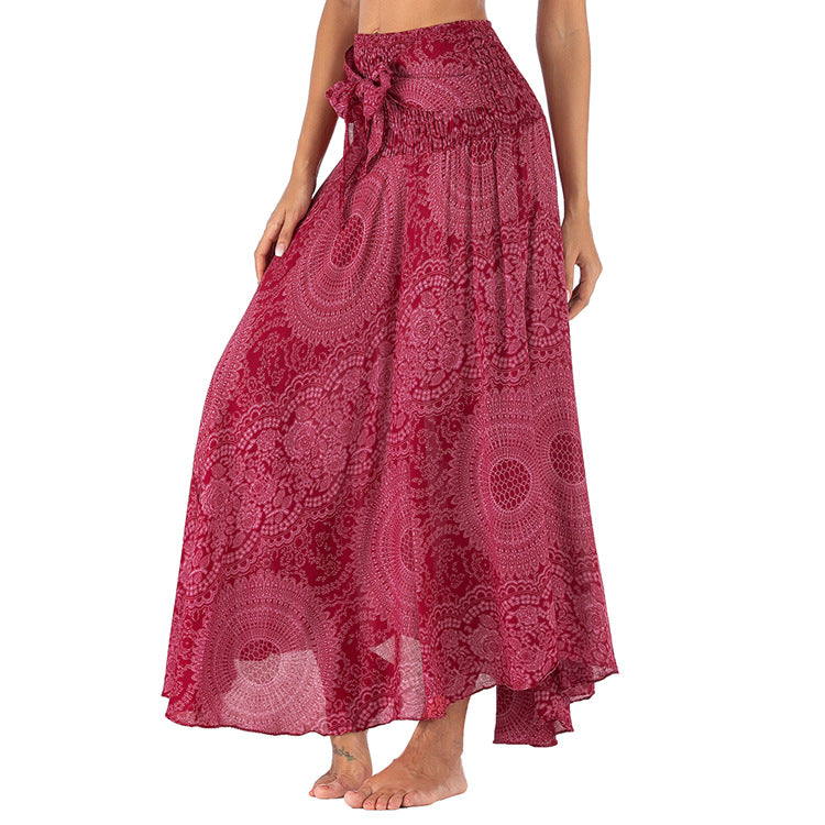Casual Thai Beach Vacation Two-way Large Skirts