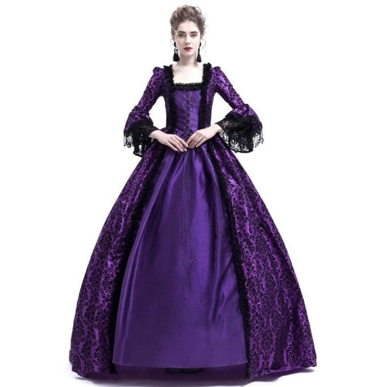 Large Bell Sleeve Medieval Dress Court Dresses