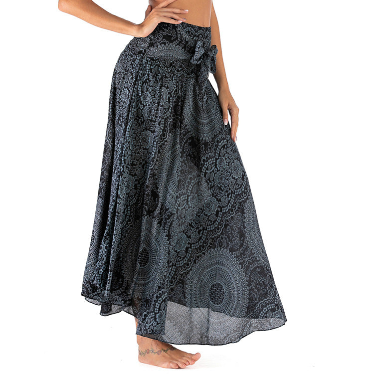 Casual Thai Beach Vacation Two-way Large Skirts