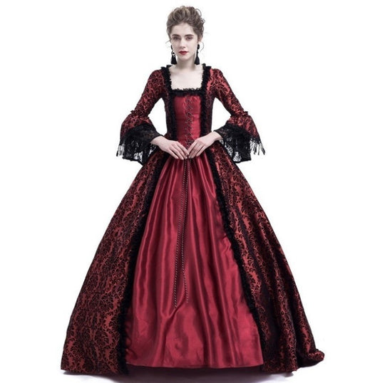 Large Bell Sleeve Medieval Dress Court Dresses