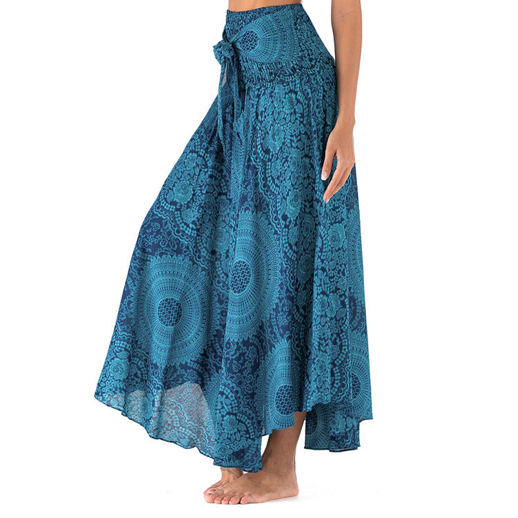 Casual Thai Beach Vacation Two-way Large Skirts