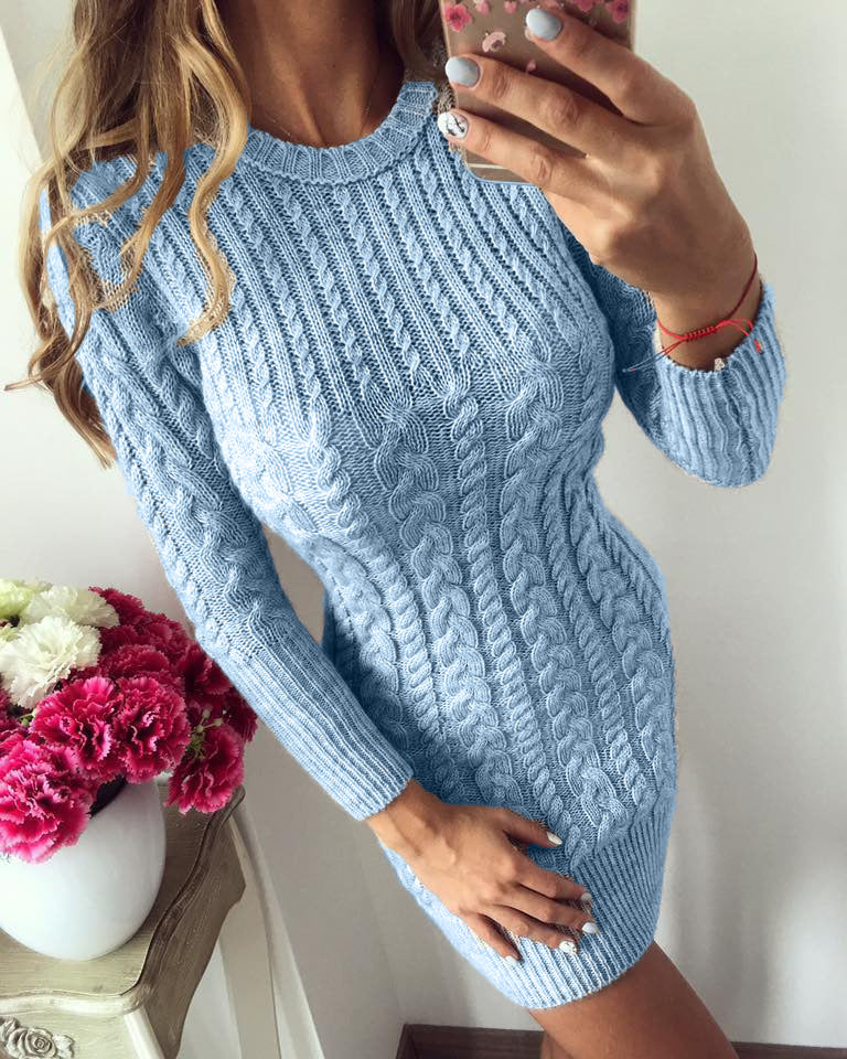 Stylish Comfortable Women's Fashion Twist Knitted Dress