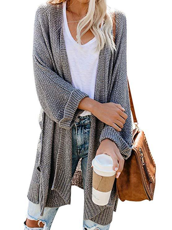 Women's Spring Large Mid-length Solid Color Knitted Women's Sweater