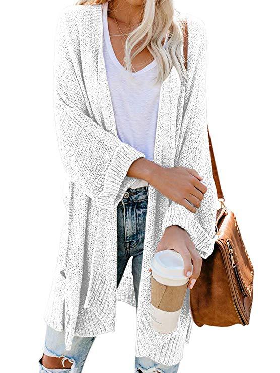Women's Spring Large Mid-length Solid Color Knitted Women's Sweater