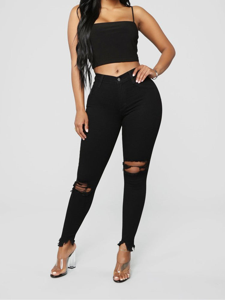Cool Creative Summer Solid Color Trousers Jeans