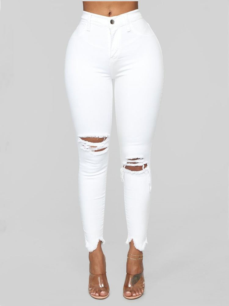 Cool Creative Summer Solid Color Trousers Jeans