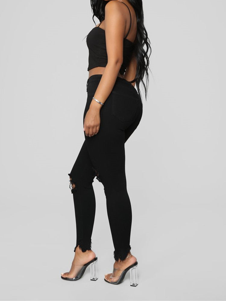 Cool Creative Summer Solid Color Trousers Jeans