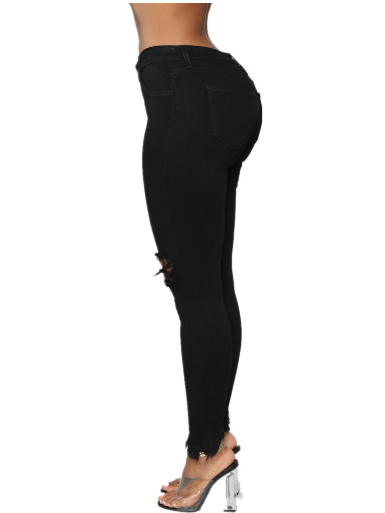 Cool Creative Summer Solid Color Trousers Jeans