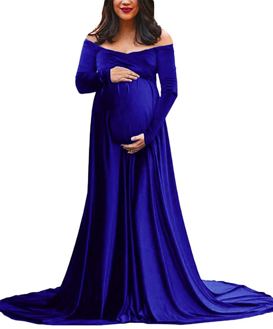 Women's Gold Veet Trailing Long Dress Graphy Dresses
