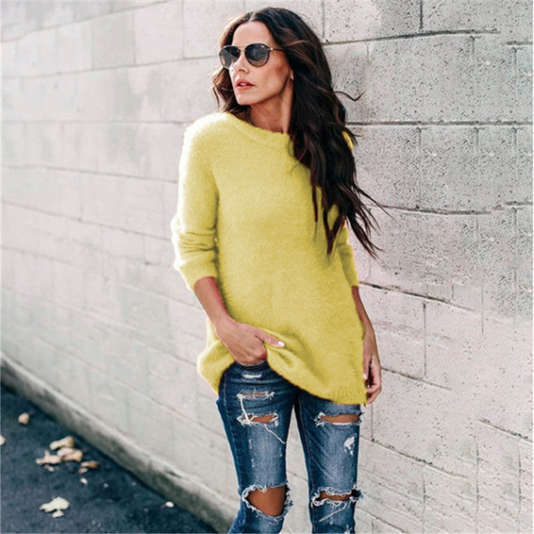 Stylish Innovative Women's Autumn Splicing Pullover Sweater