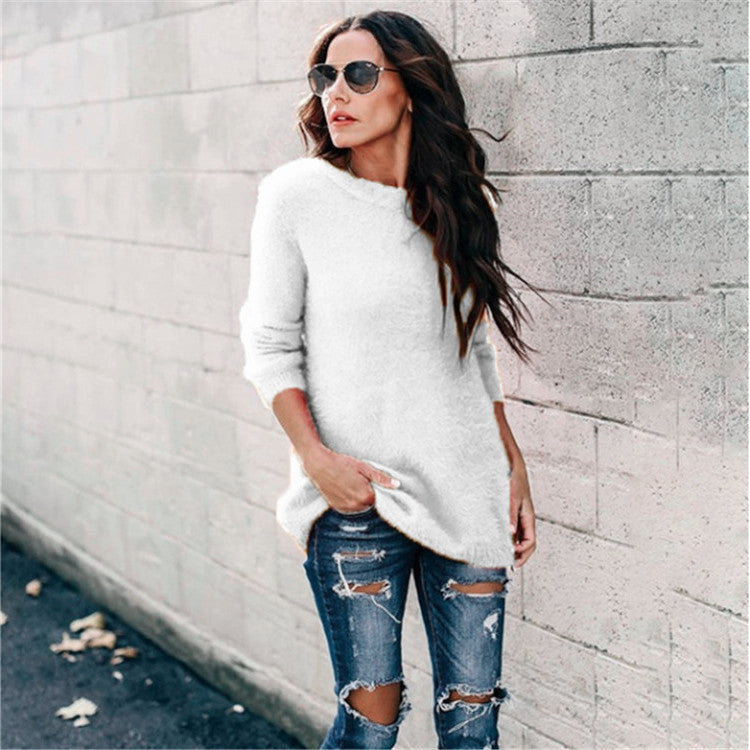 Stylish Innovative Women's Autumn Splicing Pullover Sweater