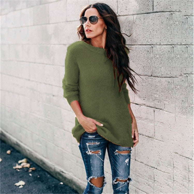Stylish Innovative Women's Autumn Splicing Pullover Sweater