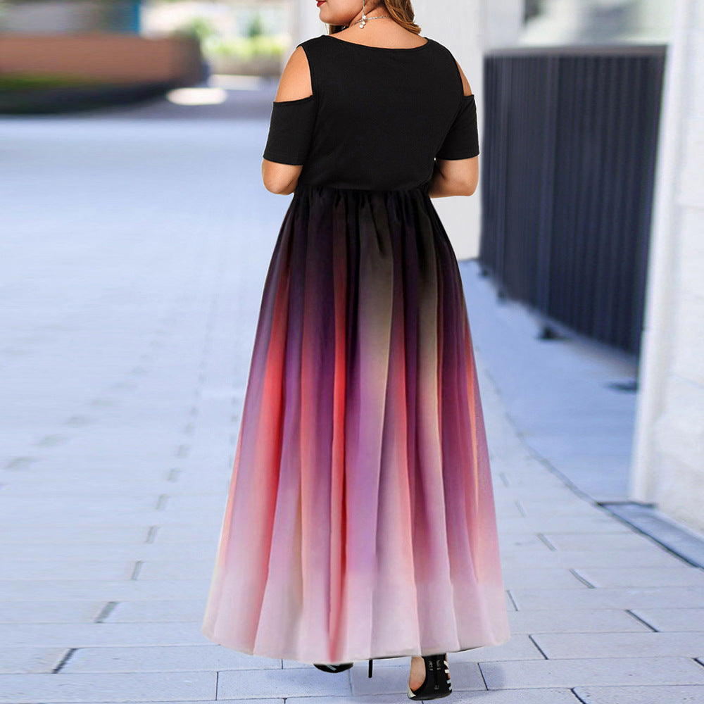 Charming Women's Party Sexy Gradient Long Dress