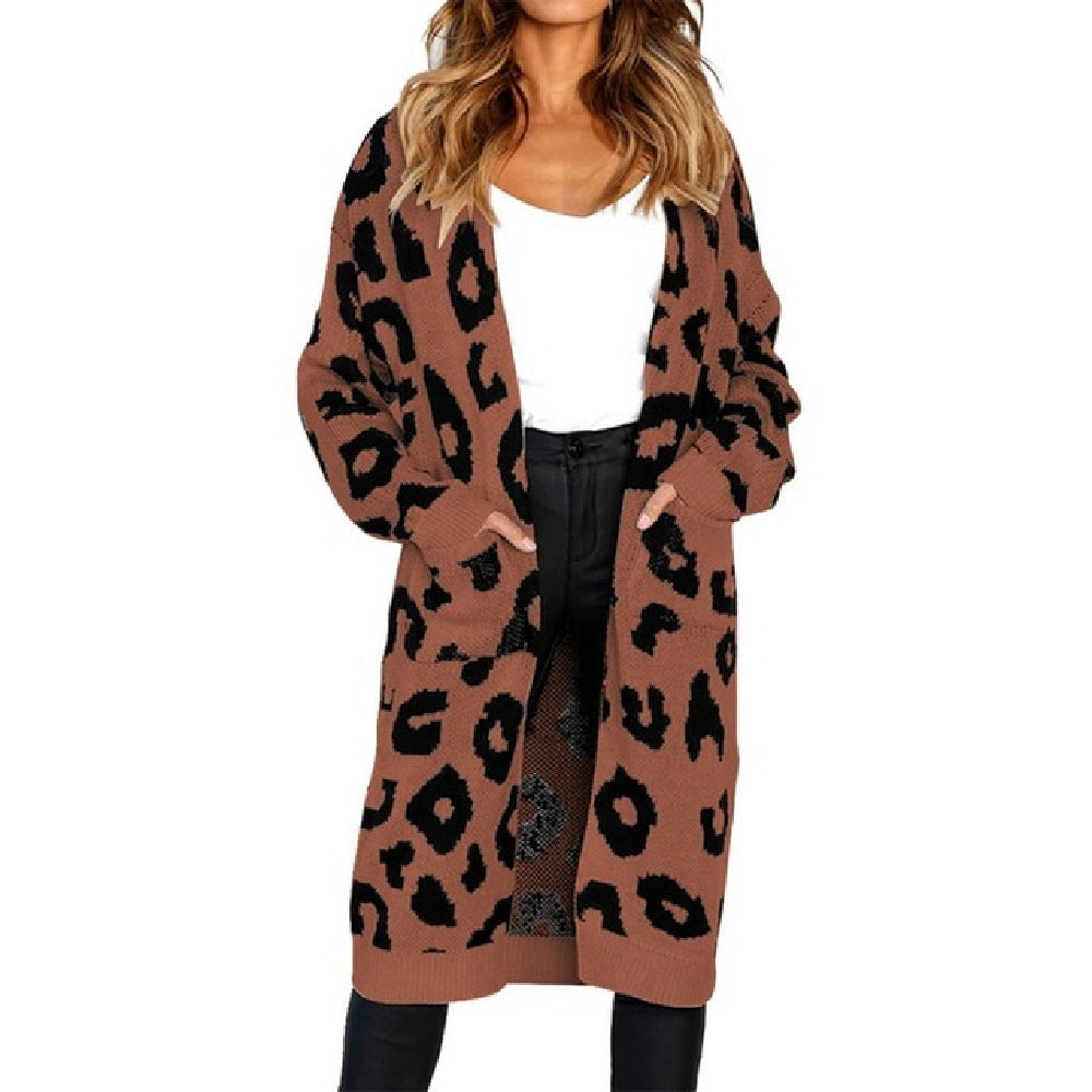 Women's Autumn Leopard Print Long For Sweater