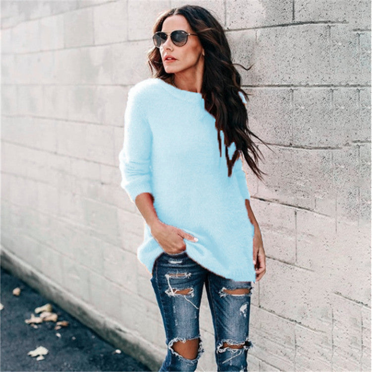 Stylish Innovative Women's Autumn Splicing Pullover Sweater