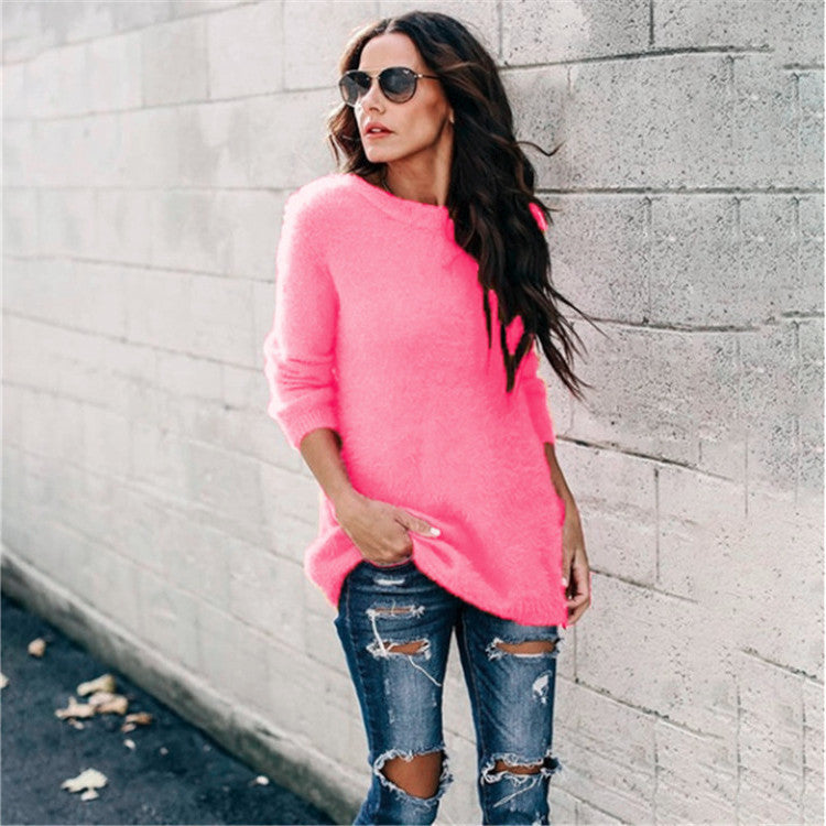 Stylish Innovative Women's Autumn Splicing Pullover Sweater