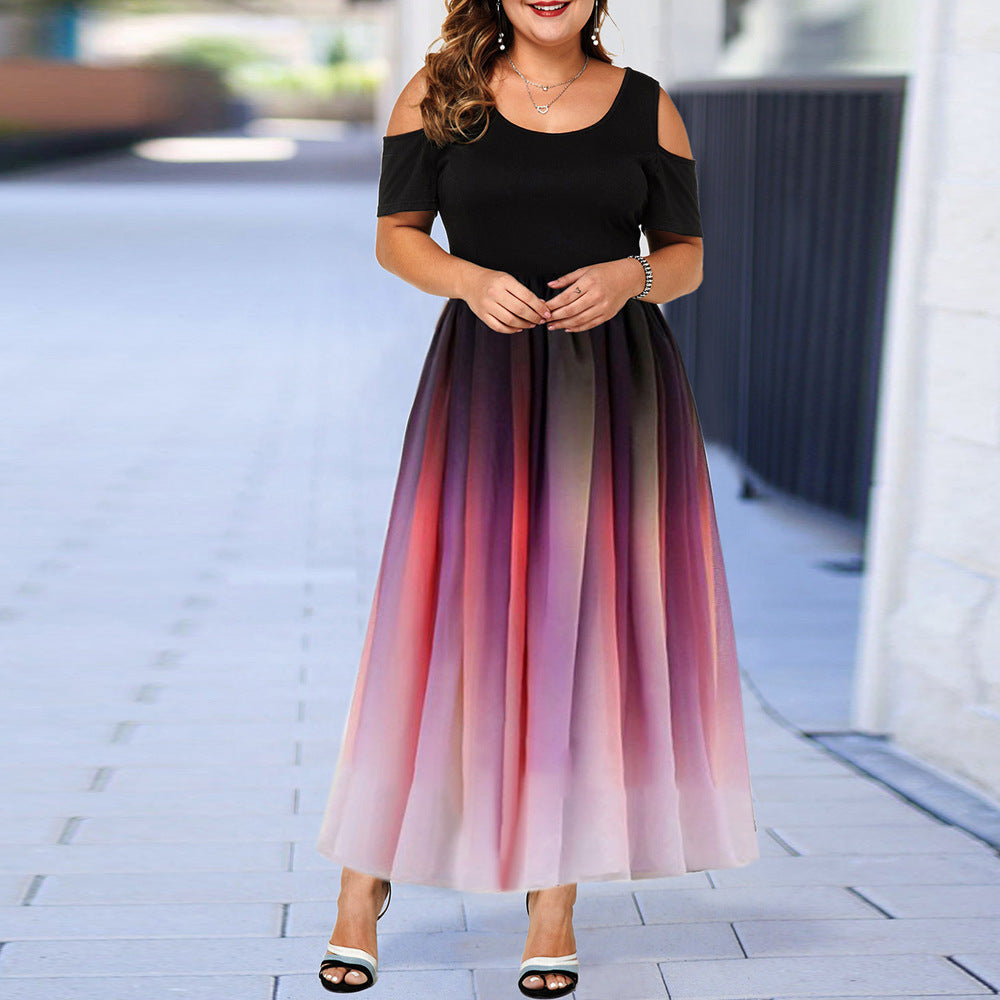 Charming Women's Party Sexy Gradient Long Dress