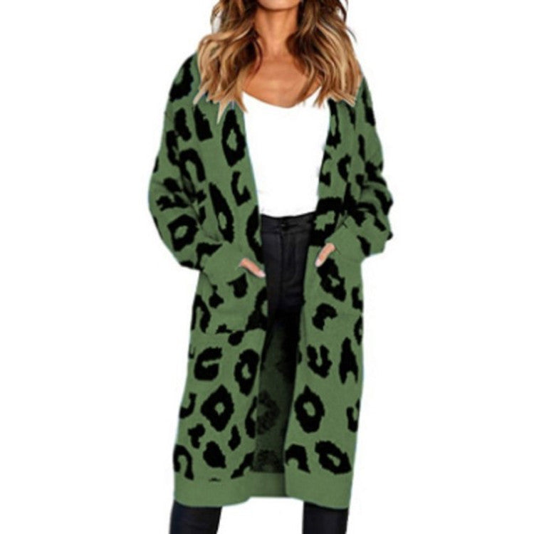 Women's Autumn Leopard Print Long For Sweater