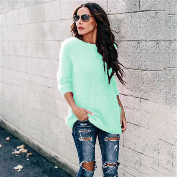 Stylish Innovative Women's Autumn Splicing Pullover Sweater
