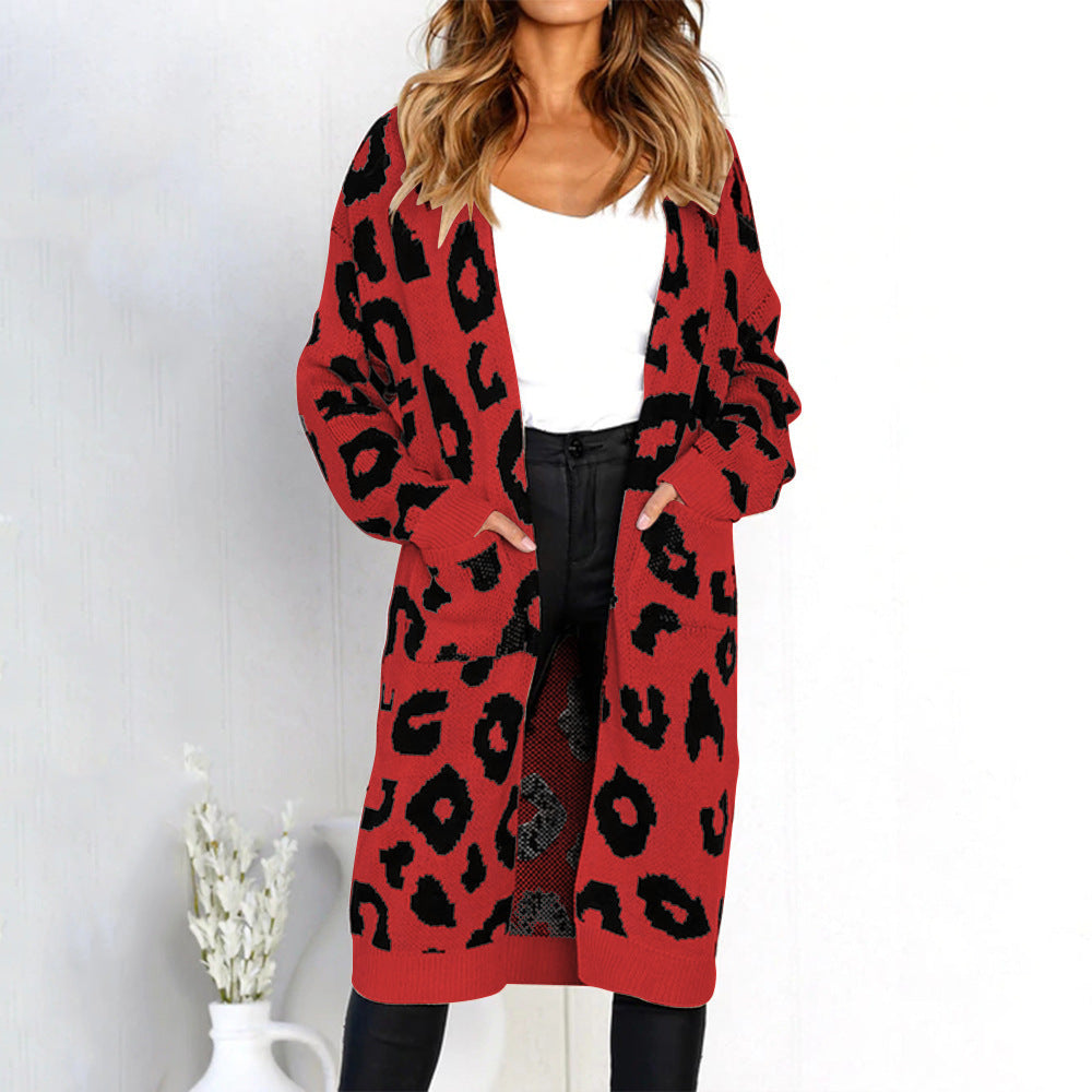 Women's Autumn Leopard Print Long For Sweater