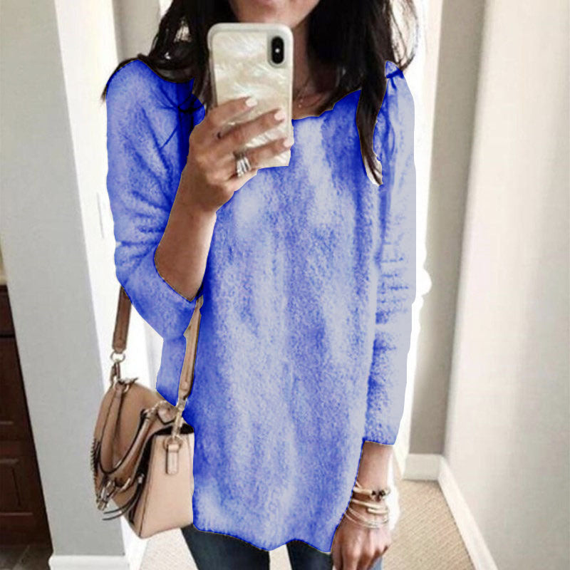 Women's Fashion Wear Winter Round Neck Fleece Tops