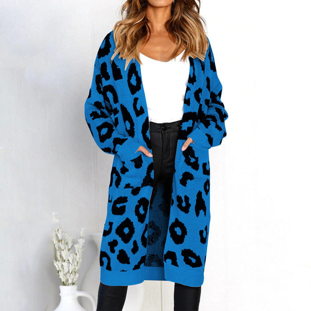 Women's Autumn Leopard Print Long For Sweater