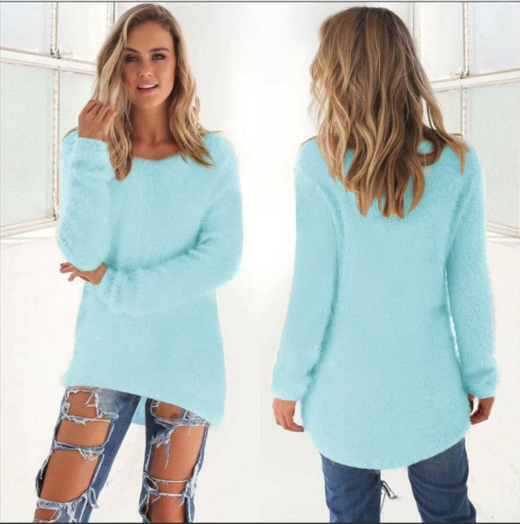 Women's Fashion Solid Color Long Sleeve Sweater