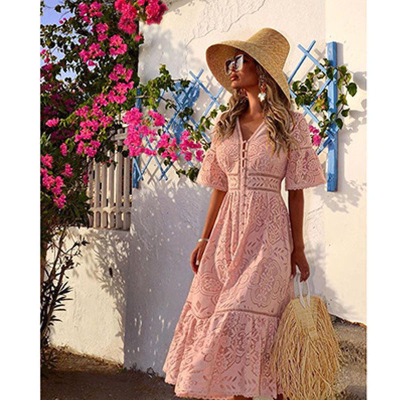 Slouchy Creative Women's Sexy Lace Slim Dress