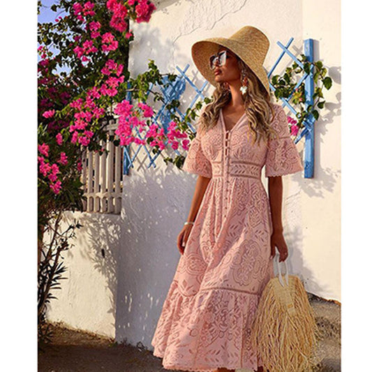 Slouchy Creative Women's Sexy Lace Slim Dress