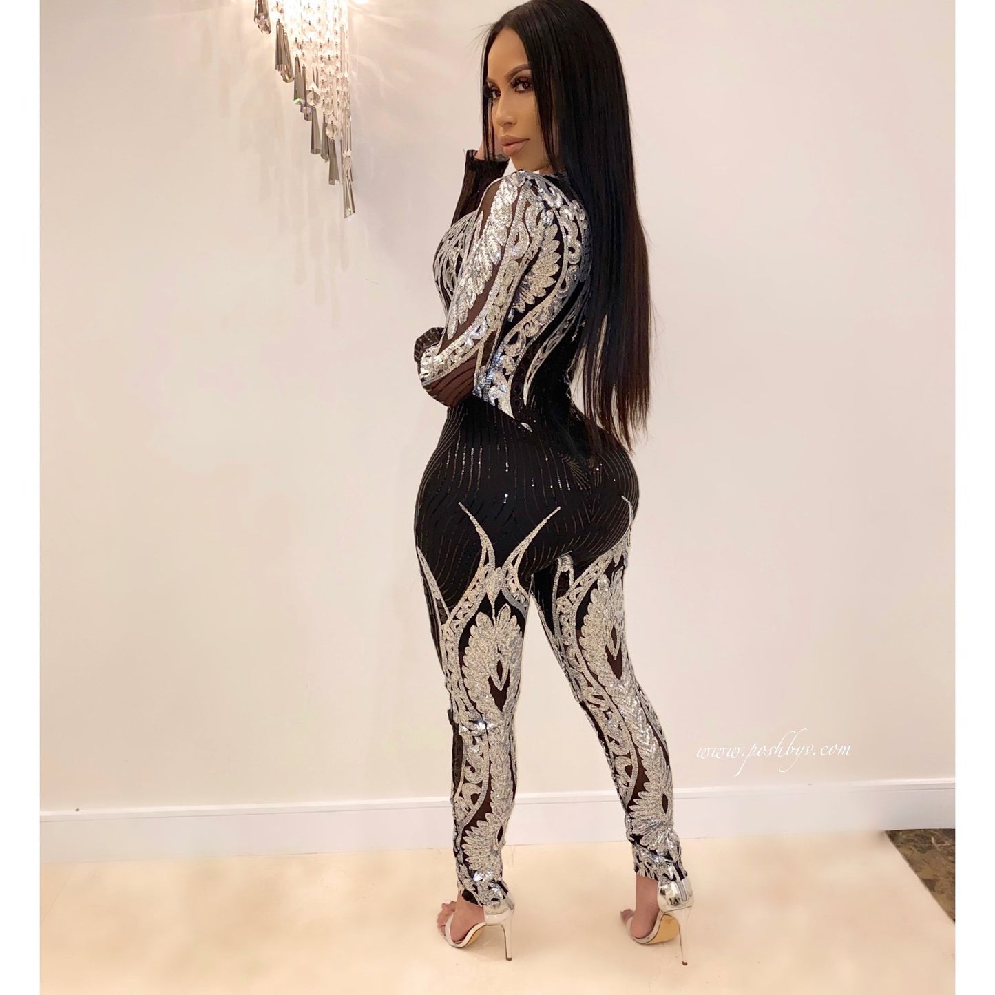 Women's Beautiful Comfortable Sequin Long-sleeved Source Dresses