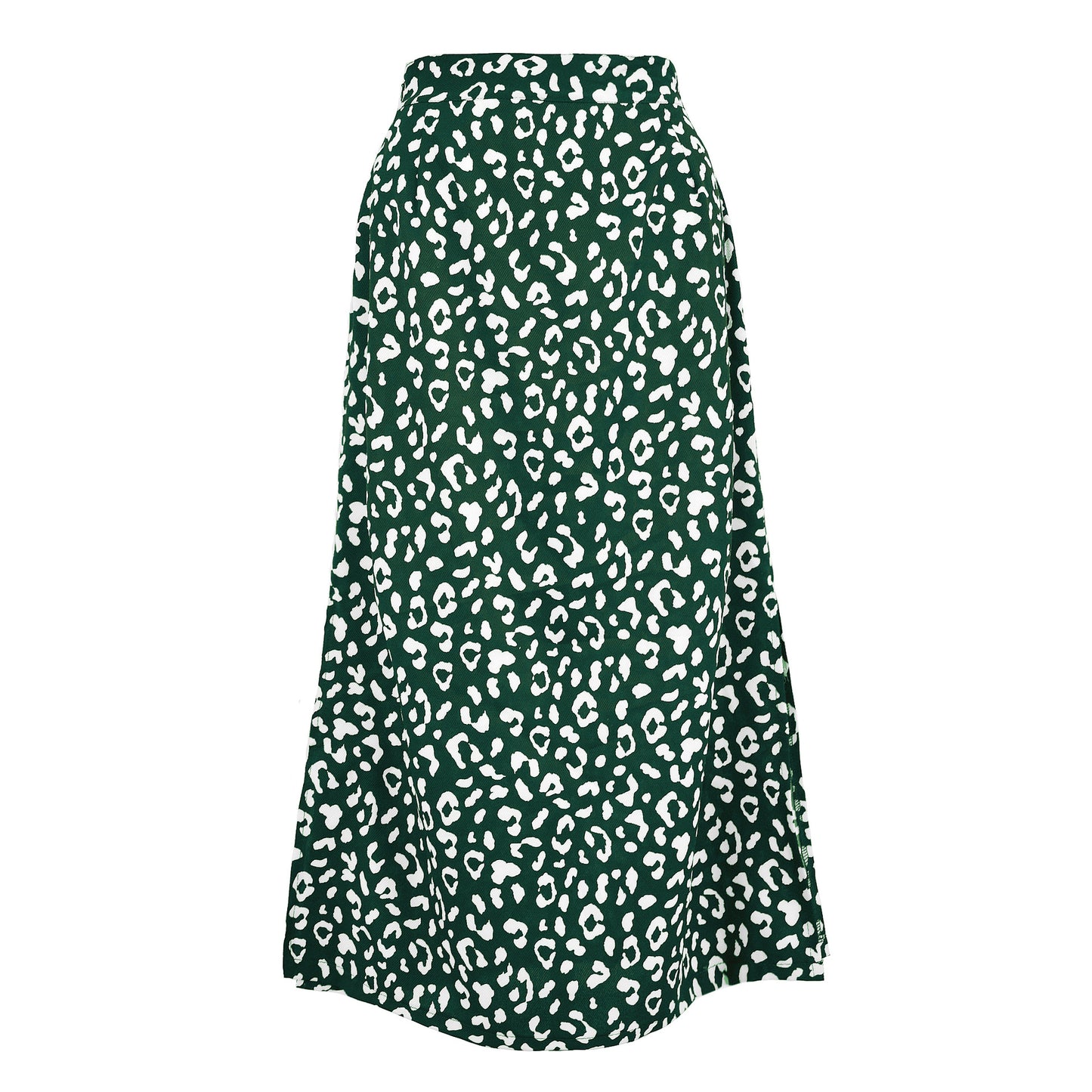 Women's Chiffon Floral Slit Sexy Zipper High Skirts