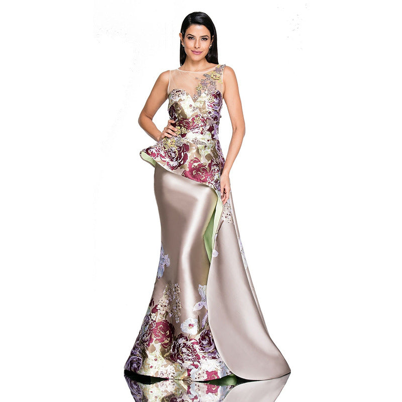 Women's Spring Dress Banquet Elegant Embroidered Dresses