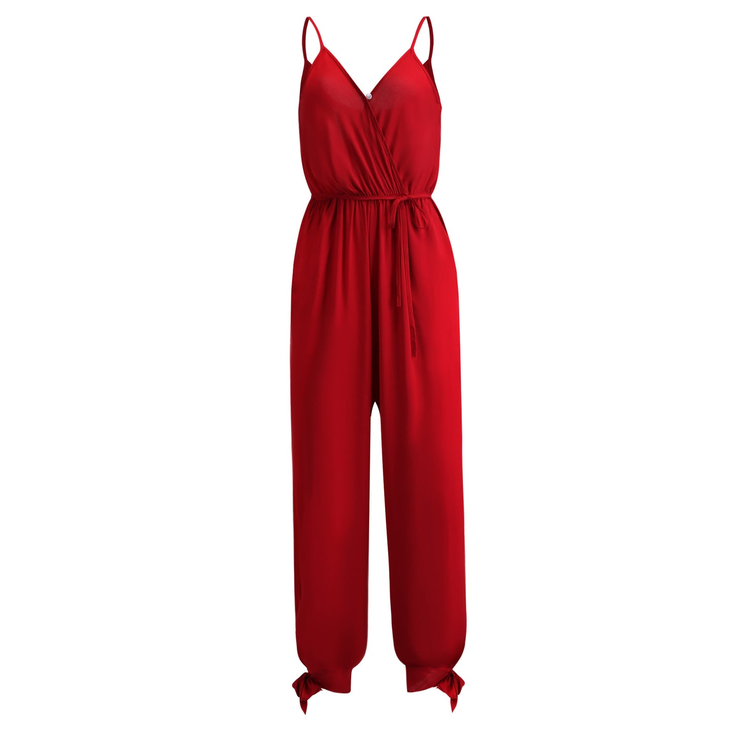 Backless Tether Deep Strap Long Conjoined Pants