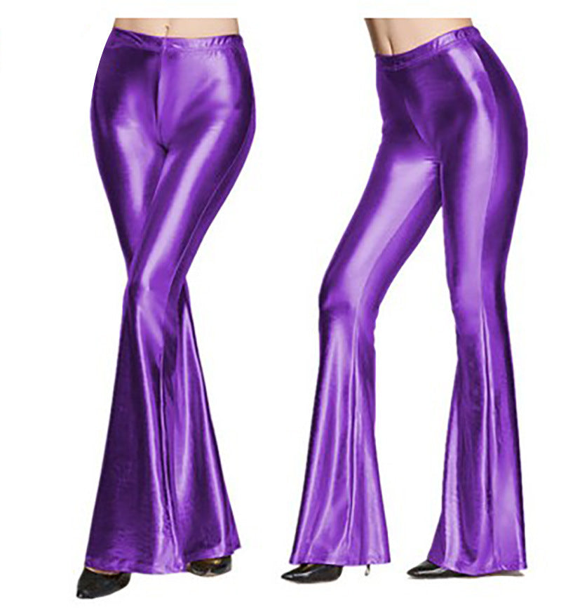 Women's Sexy Stage Bright Faux Leather Fashionable Pants