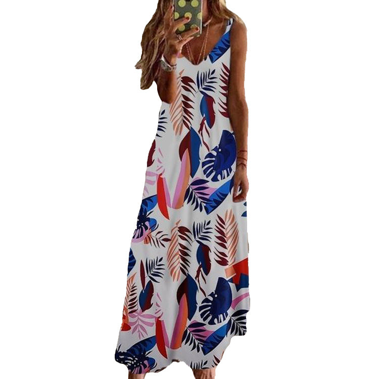 Women's Dress Summer Holiday Printed Halter Dresses