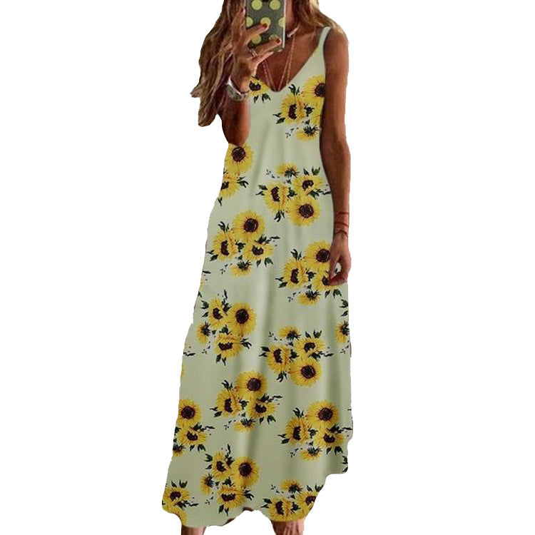 Women's Dress Summer Holiday Printed Halter Dresses